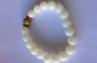 白色白玉菩提根手串饰品 White Jade Bodhi Root Bracelet Accessory